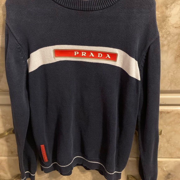 Prada Sweater Blue Medium - Picture 2 of 8